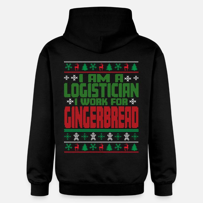 Citation de Noël de Logisticien - Sweat à capuche Softstyle® Gildan Unisexe - noir
