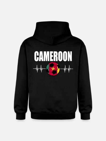 Cameroon Football - Gildan Unisex Softstyle® Midweight Hoodie - black