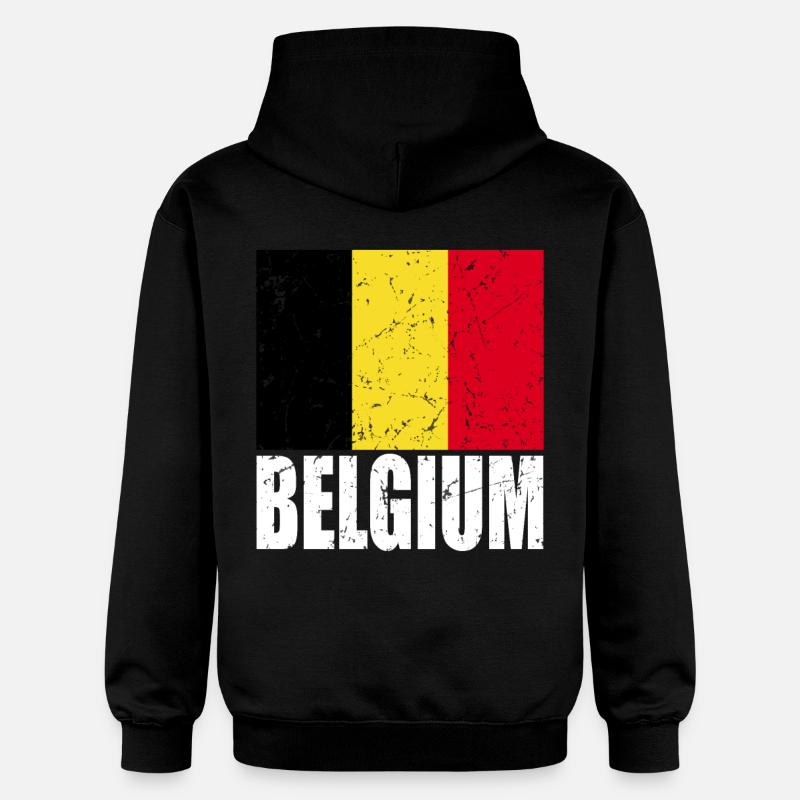 Drapeau de la Belgique - Sweat à capuche Softstyle® Gildan Unisexe - noir