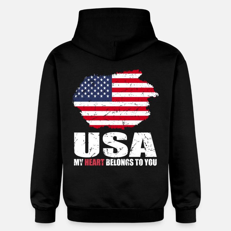 Drapeau de cerf - Sweat à capuche Softstyle® Gildan Unisexe - noir