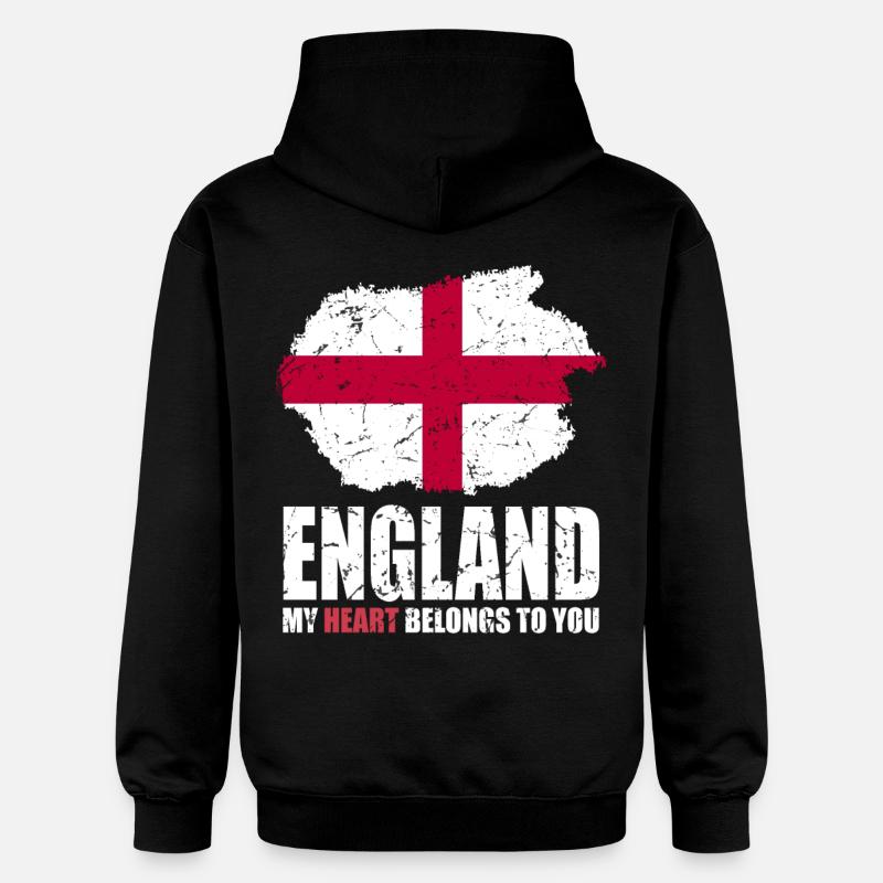 Drapeau de l’Angleterre - Sweat à capuche Softstyle® Gildan Unisexe - noir