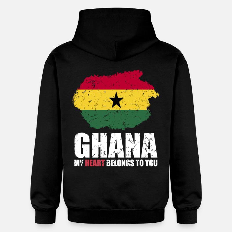 Drapeau du Ghana - Sweat à capuche Softstyle® Gildan Unisexe - noir