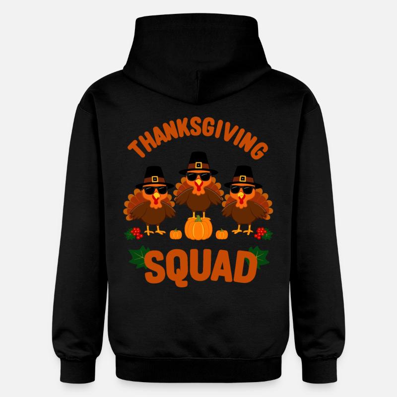 Équipe de Thanksgiving - Sweat à capuche Softstyle® Gildan Unisexe - noir