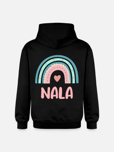 Nala Name Regenbogen Baby - Gildan Unisex Softstyle® Midweight Hoodie - Schwarz
