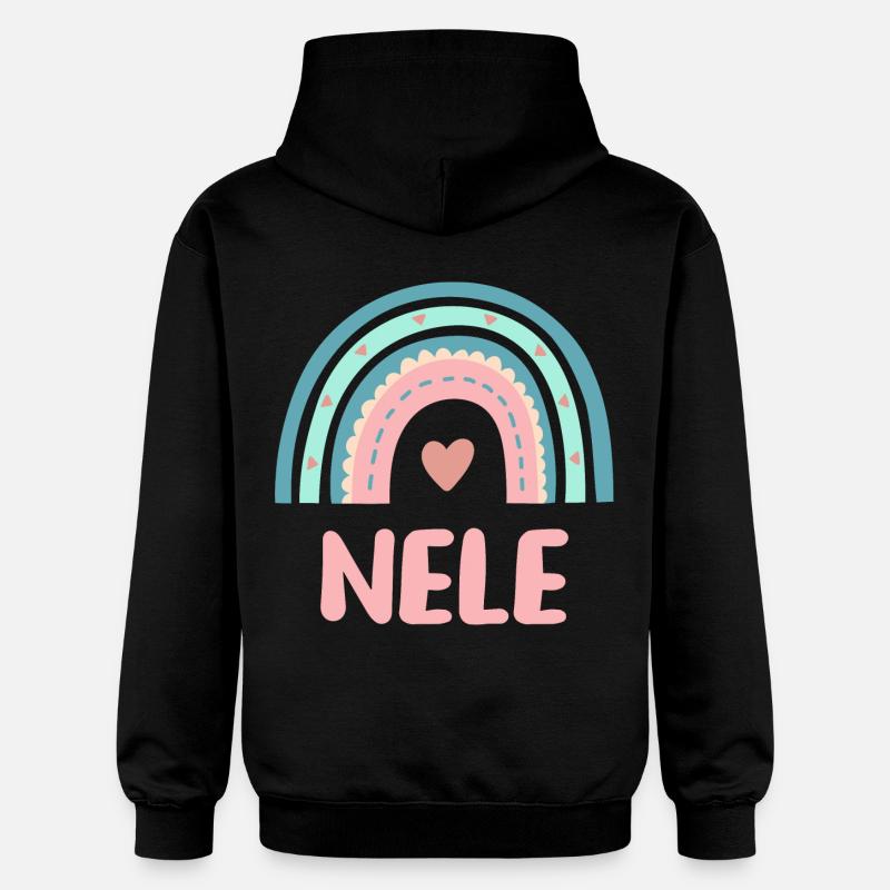 Nele Nom Rainbow Baby - Sweat à capuche Softstyle® Gildan Unisexe - noir