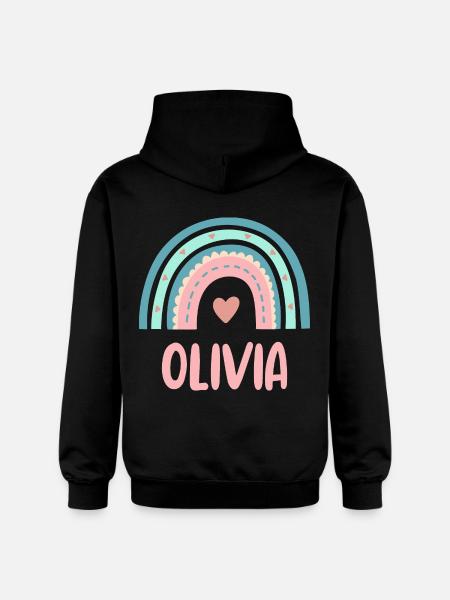 Olivia Name Rainbow Baby - Gildan Unisex Softstyle® Midweight Hoodie - black