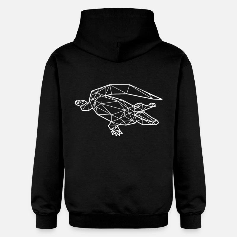 Polygone de crocodile - Sweat à capuche Softstyle® Gildan Unisexe - noir