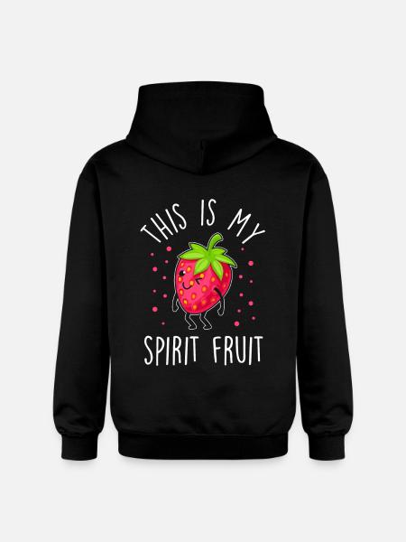 Strawberry funny saying - Gildan Unisex Softstyle® Midweight Hoodie - black