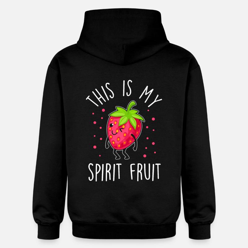 Erdbeere lustiger Spruch - Gildan Unisex Softstyle® Midweight Hoodie - Schwarz