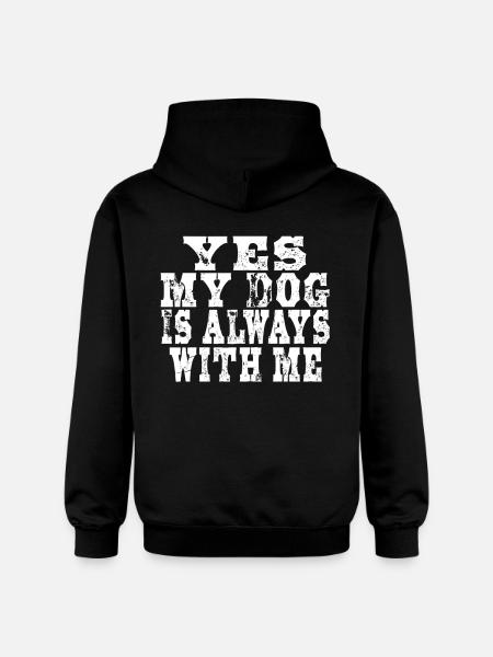 Dog saying man - Gildan Unisex Softstyle® Midweight Hoodie - black