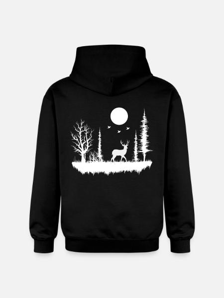 Forest Nature Wilderness - Gildan Unisex Softstyle® Midweight Hoodie - black