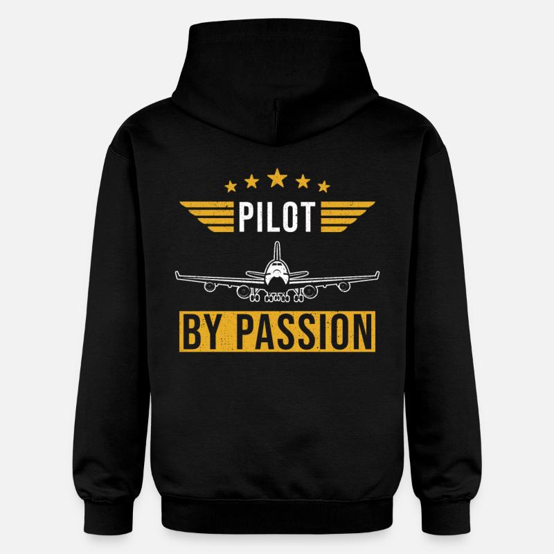 Pilot Spruch Geschenk Piloten - Gildan Unisex Softstyle® Midweight Hoodie - Schwarz