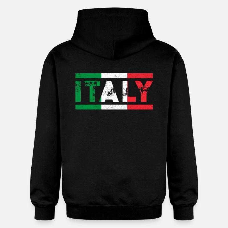 Italie Drapeau - Sweat à capuche Softstyle® Gildan Unisexe - noir