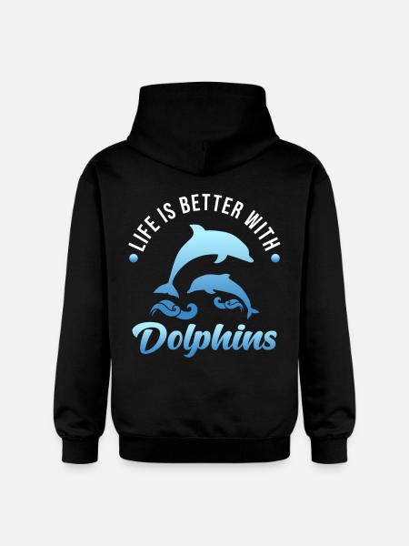 Delfin - Gildan Unisex Softstyle® Midweight Hoodie - Schwarz