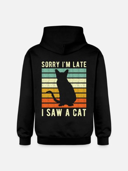 Cat funny saying - Gildan Unisex Softstyle® Midweight Hoodie - black