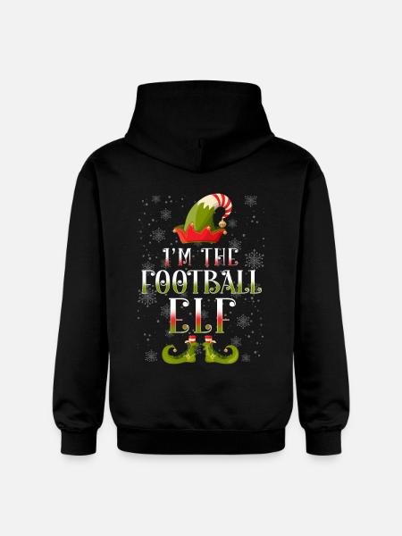 Football Elves Christmas - Gildan Unisex Softstyle® Midweight Hoodie - black