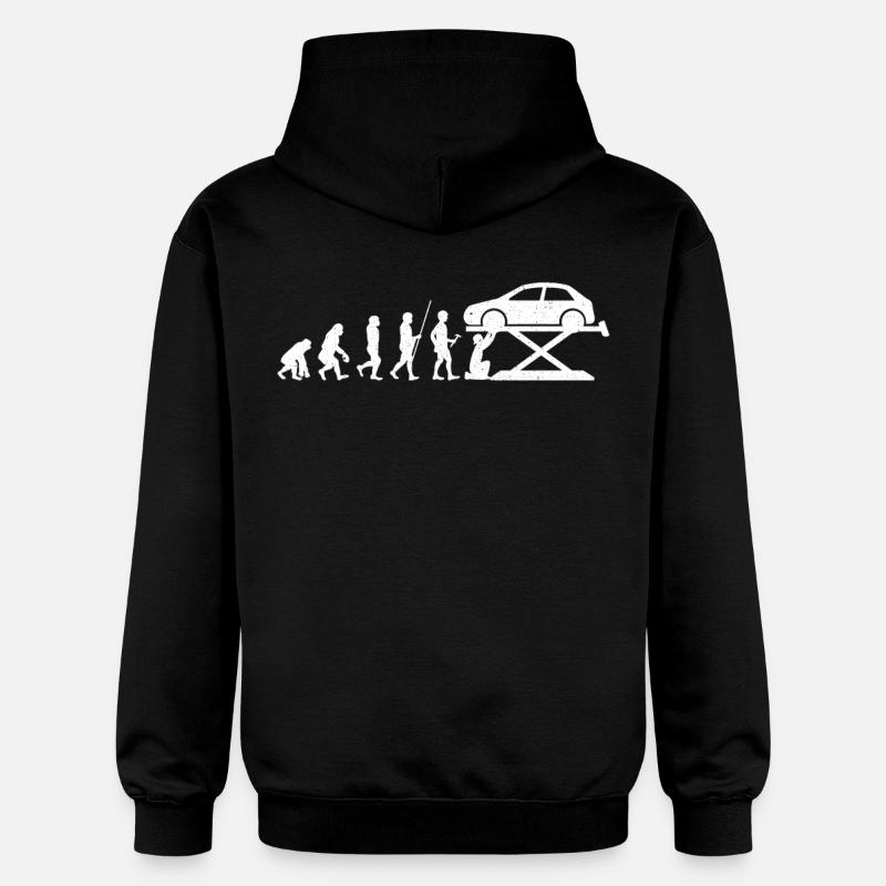 Mécanicien automobile Evoulution - Sweat à capuche Softstyle® Gildan Unisexe - noir