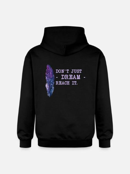 Motivation Saying Dreams - Gildan Unisex Softstyle® Midweight Hoodie - black