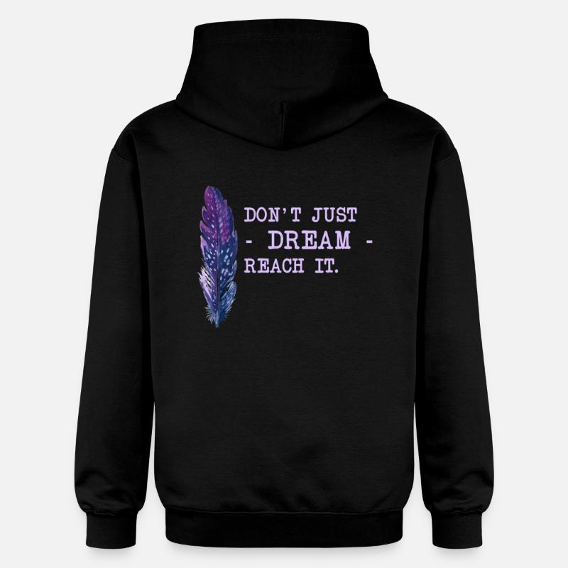 Motivation Spruch Träume - Gildan Unisex Softstyle® Midweight Hoodie - Schwarz