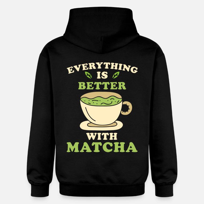 Thé Matcha - Sweat à capuche Softstyle® Gildan Unisexe - noir