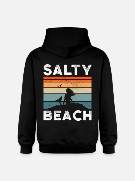 Salty Beach - Gildan Unisex Softstyle® Midweight Hoodie - black