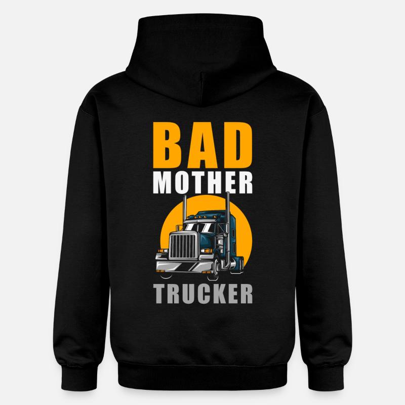 Mauvaise mère camionneur - Sweat à capuche Softstyle® Gildan Unisexe - noir