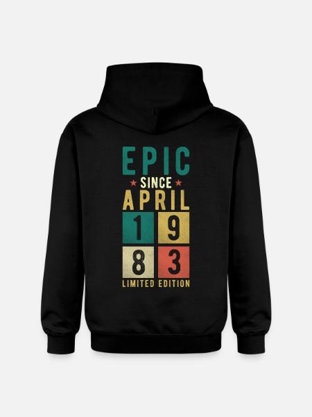 Birthday April 1983 - Gildan Unisex Softstyle® Midweight Hoodie - black