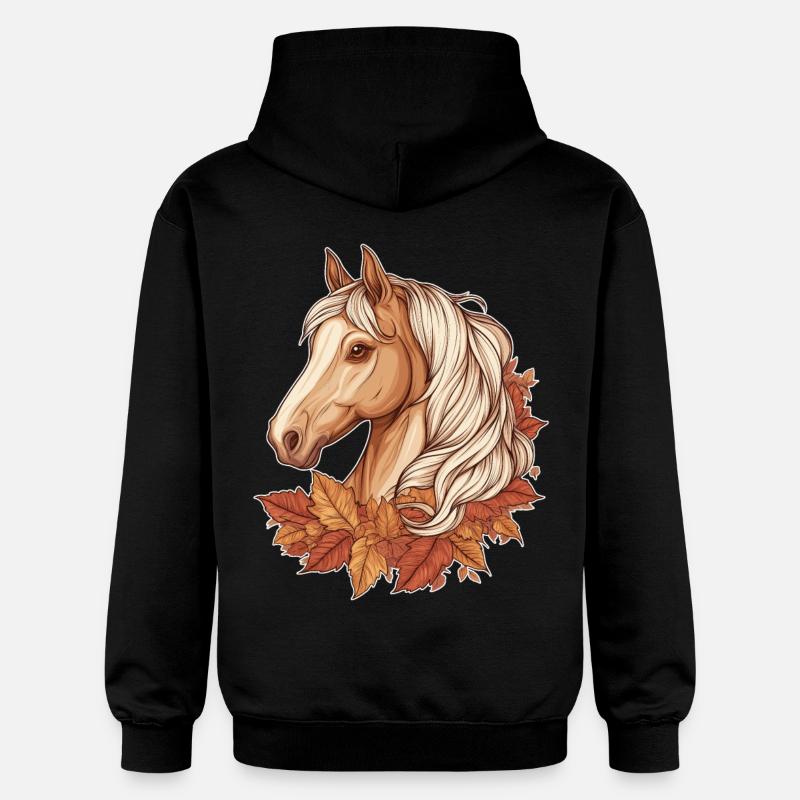 Cheval automne - Sweat à capuche Softstyle® Gildan Unisexe - noir