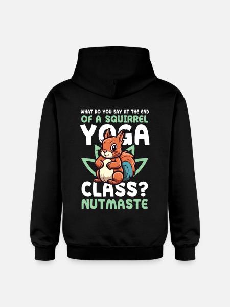 Squirrel Yoga Class Nutmaste Eichhörnchen - Gildan Unisex Softstyle® Midweight Hoodie - Schwarz
