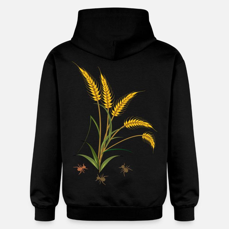 Épis de maïs avec fourmis - Sweat à capuche Softstyle® Gildan Unisexe - noir