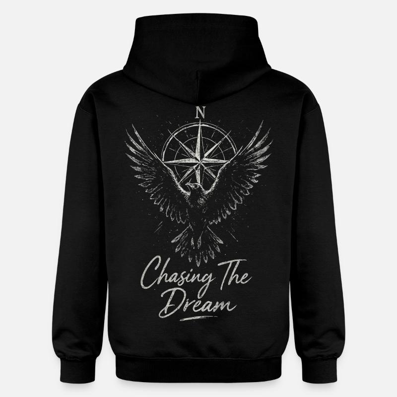 Dream Hunt Boussole Wing - Sweat à capuche Softstyle® Gildan Unisexe - noir