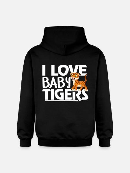 Baby Tiger - Gildan Unisex Softstyle® Midweight Hoodie - black