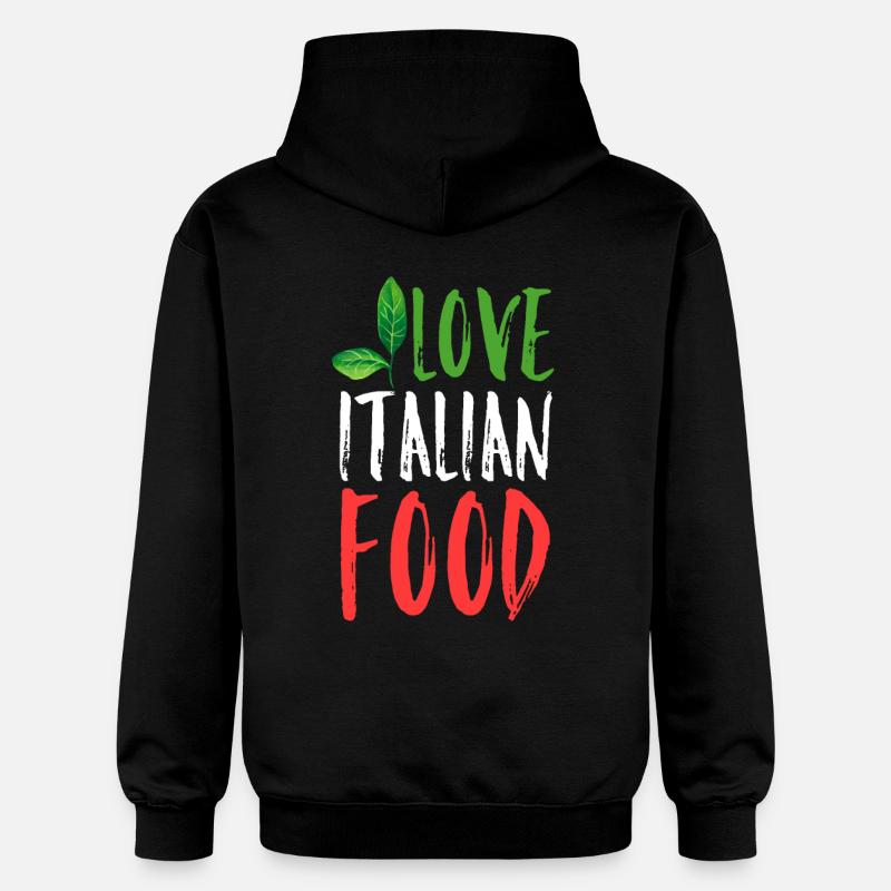 L'amour de la cuisine italienne - Sweat à capuche Softstyle® Gildan Unisexe - noir