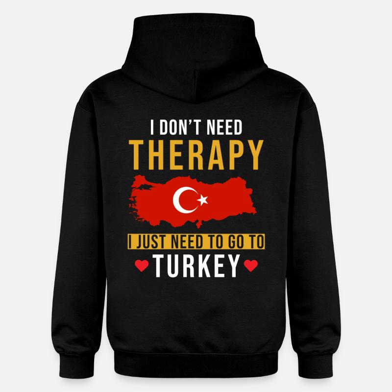 Turquie vacances rengaine drôle - Sweat à capuche Softstyle® Gildan Unisexe - noir