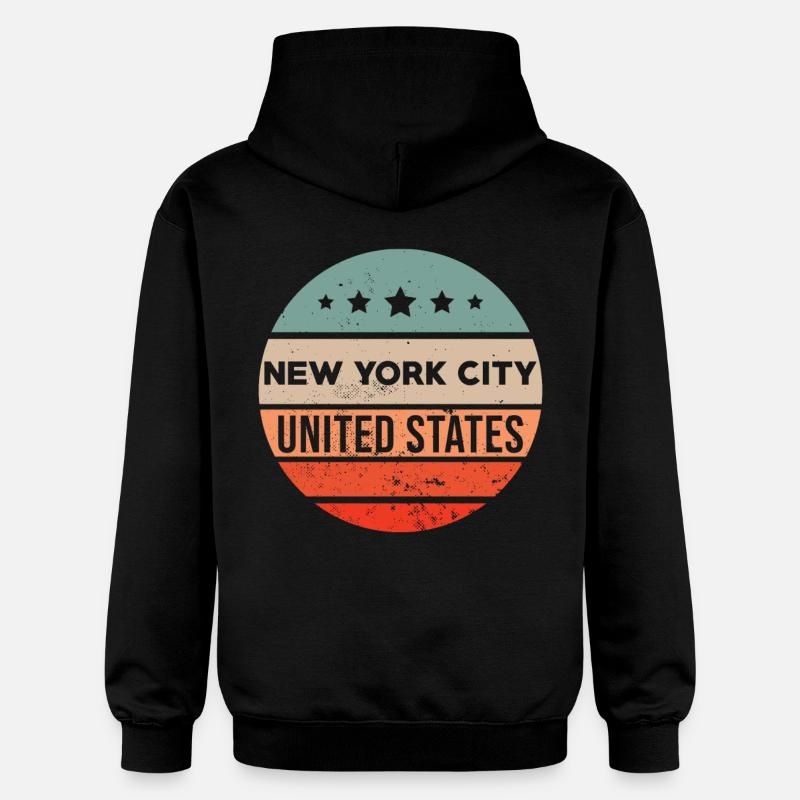 New York NY - Sweat à capuche Softstyle® Gildan Unisexe - noir