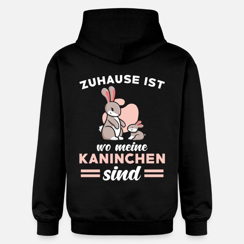 Kaninchen Spruch niedlich - Gildan Unisex Softstyle® Midweight Hoodie - Schwarz