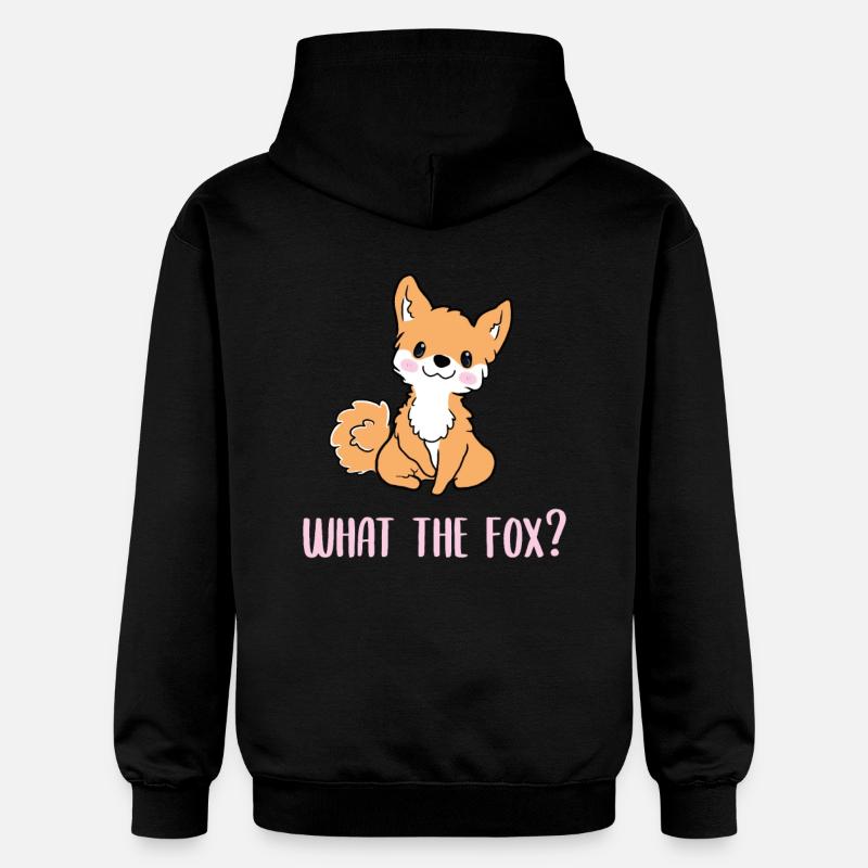 What the fox - Sweat à capuche Softstyle® Gildan Unisexe - noir