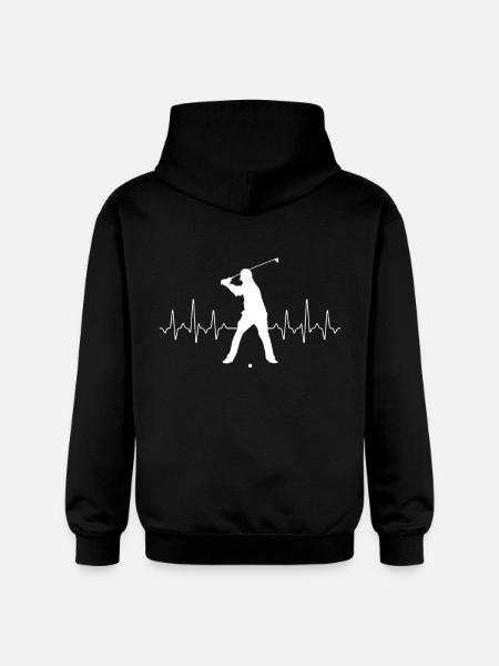Golf Heartbeat - Gildan Unisex Softstyle® Midweight Hoodie - Schwarz