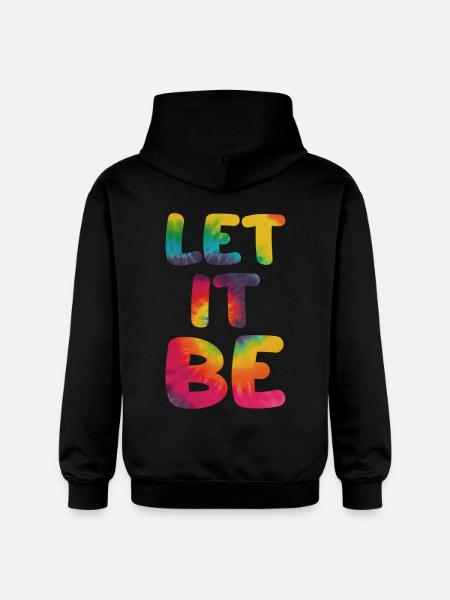 Hippie Proverbe Let it be - Sweat à capuche Softstyle® Gildan Unisexe - noir