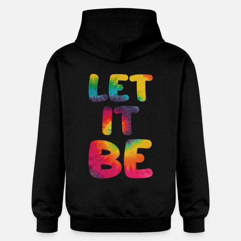 Hippie Proverbe Let it be - Sweat à capuche Softstyle® Gildan Unisexe - noir