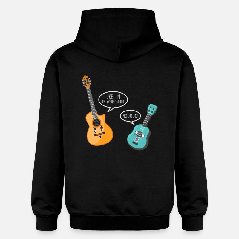 Guitare ukulélé père - Sweat à capuche Softstyle® Gildan Unisexe - noir