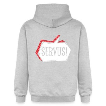 Servus - Gildan Unisex Softstyle® Midweight Hoodie - light heather grey - Back - Liana (172cm)