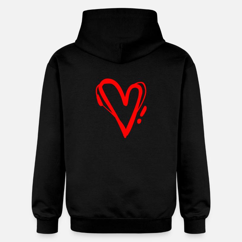 Cœur - Sweat à capuche Softstyle® Gildan Unisexe - noir