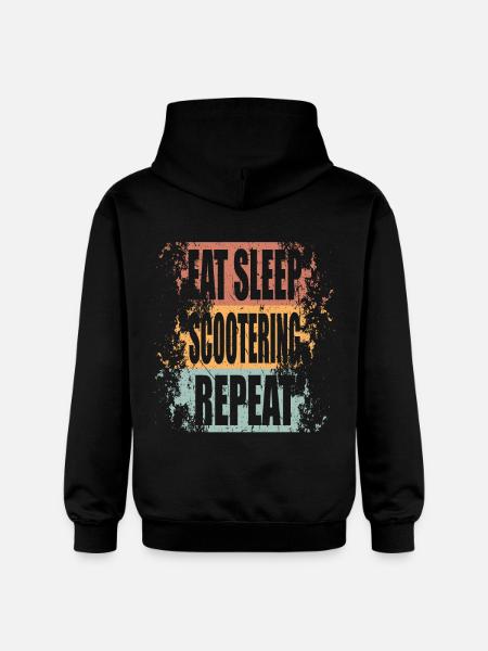 ScooterIng Manger Dormir Répéter - Sweat à capuche Softstyle® Gildan Unisexe - noir