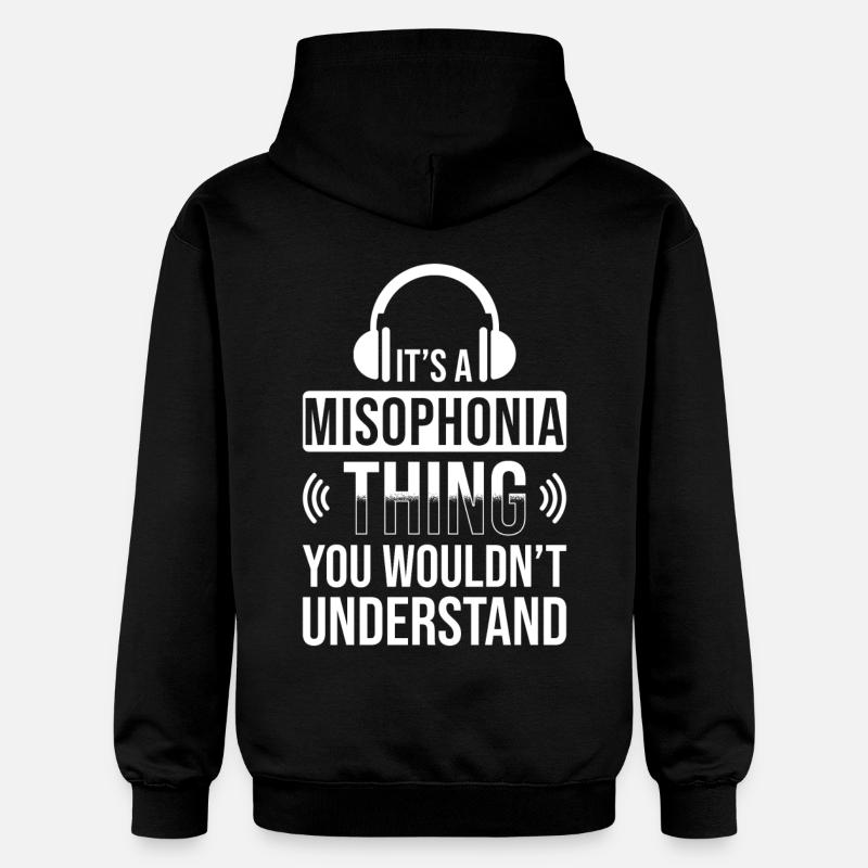 Dicton misophonie - Sweat à capuche Softstyle® Gildan Unisexe - noir
