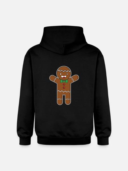 Gingerbread man - Gildan Unisex Softstyle® Midweight Hoodie - black