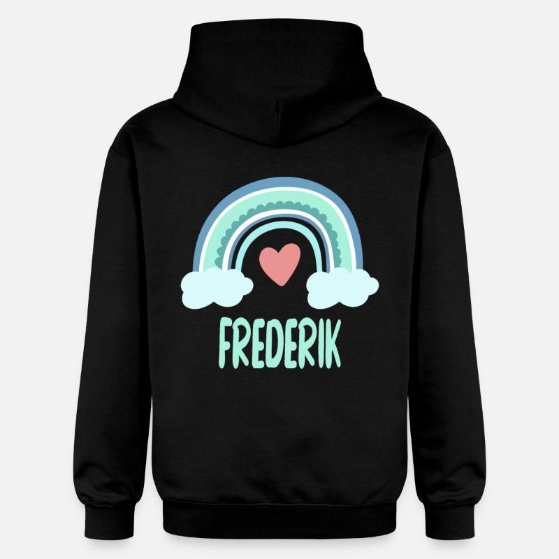 Frederik Nom Rainbow Baby - Sweat à capuche Softstyle® Gildan Unisexe - noir