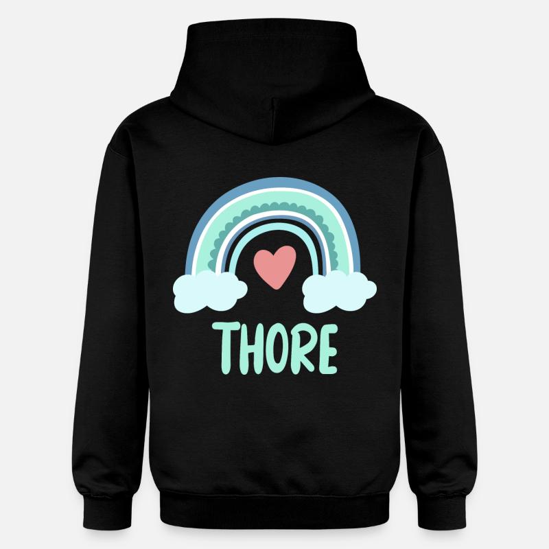 Thore Nom Rainbow Baby - Sweat à capuche Softstyle® Gildan Unisexe - noir