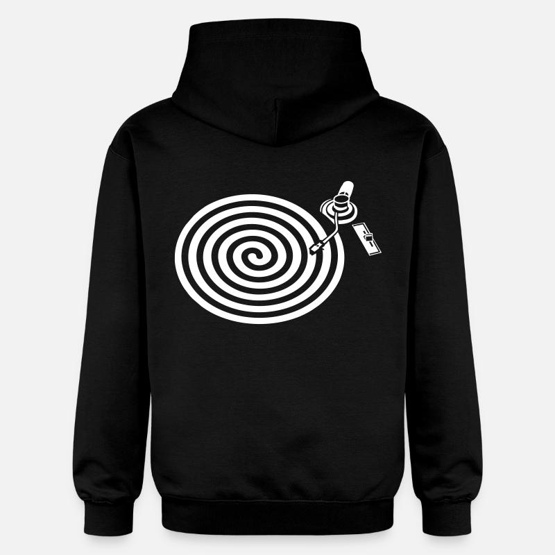 spirale de vinyle plateau tournant - Sweat à capuche Softstyle® Gildan Unisexe - noir