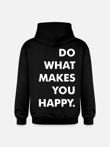 do what makes you happy - Gildan Unisex Softstyle® Midweight Hoodie - black